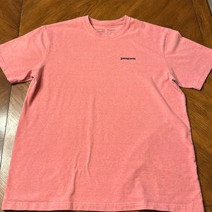 Patagonia men’s large T-shirt, salmon color